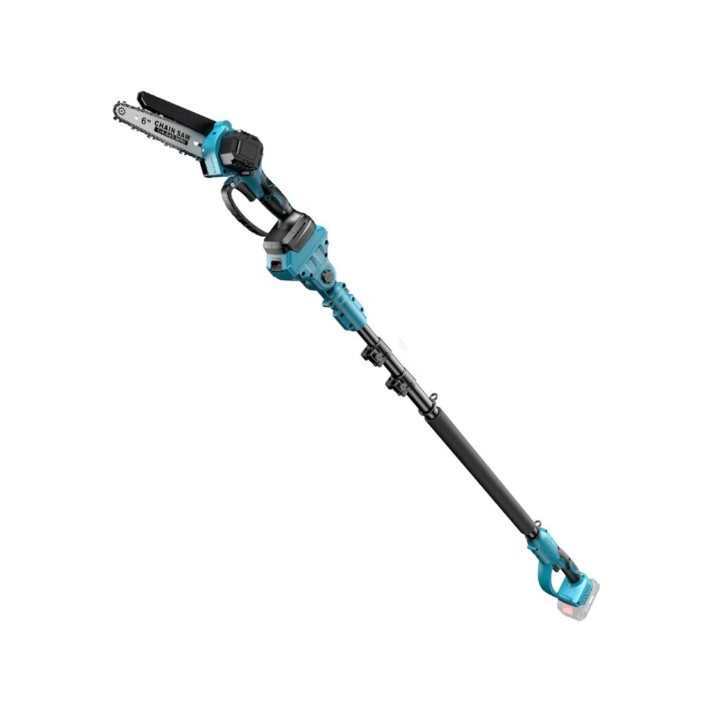 Tronçonneuse Sur Perche Sans Fil 21V 2-en-1 - Perche Télescopique 0.9-1.8 M, 2 Batteries, Pour élagage