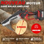 Perche Télescopique Taille Arbre Électrique Moteur Sans Balais