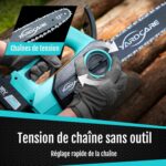 tronconneuse à batterie brushless Chaine Sans Outils