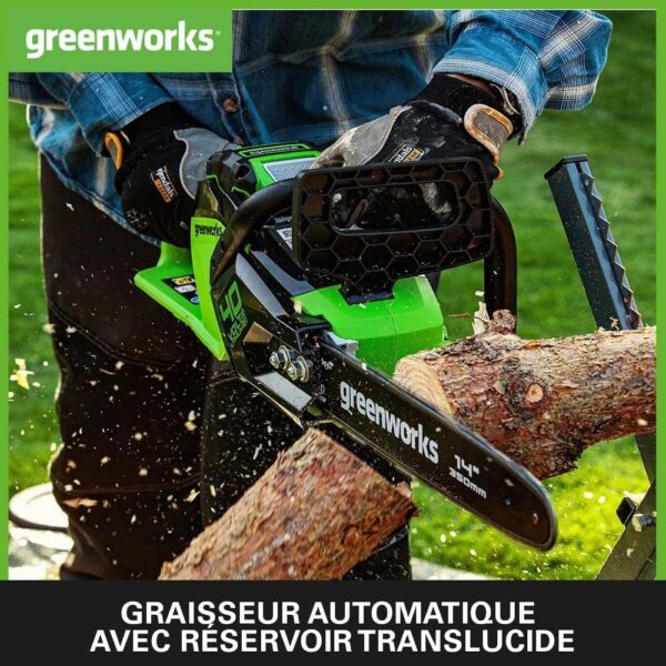 tronconneuse batterie 40v graisseur auto