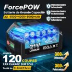Tronçonneuse Électrique Jardin avec Batteries Grande Capacité