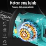 Tronçonneuse avec 2 Batteries et Moteur Sans Balais